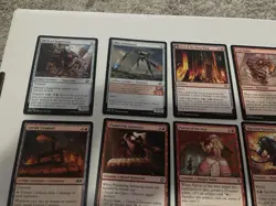 Red MTG Cards Lot Rare Uncommon Land Foil + Commons Magic The Gathering Cards - Image 5