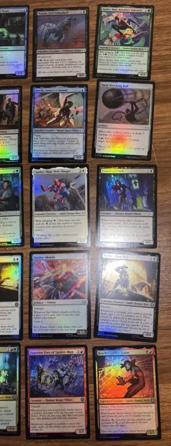 MTG MARVEL SPIDER-MAN Lot Of 42 Collector Uncommon, Common, Land & Token Cards - Image 4