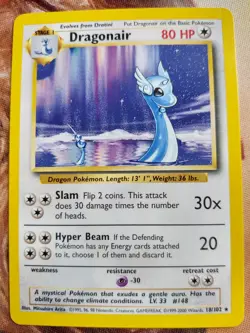 Pokemon Wizards 1999-2000 4th Print UK Base Set Unlimited Dragonair 18/102 NM - Image 1