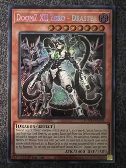 Yugioh DoomZ XII Zero - Drastea DOOD-EN008 Secret Rare 1st Edition NM - Image 1