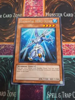 Yugioh Elemental Hero Ocean LCGX-EN025 Rare Unlimited Near Mint - Image 1