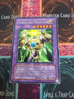 Yugioh Elemental Hero Thunder Giant DP1-EN011 Rare Unlimited Near Mint - Image 1