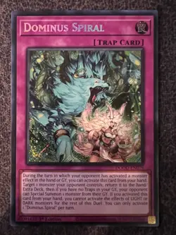 Yugioh Dominus Spiral DOOD-EN079 Secret Rare 1st Edition NM - Image 1