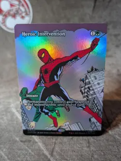 MTG, Heroic Intervention (#0034), Marvel's Spider-Man Eternal, Foil, NM Mythic - Image 1
