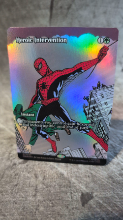 MTG, Heroic Intervention (#0034), Marvel's Spider-Man Eternal, Foil, NM Mythic - Image 2