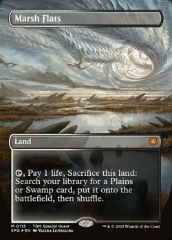 MTG Marsh Flats - Dragonscale Foil - Borderless, NM-Mint, English Special Guests - Image 1