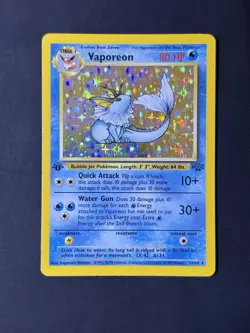 1995 Pokemon Vaporeon Holo First Edition 12/64 - Jungle Set Very Good Condition - Image 1