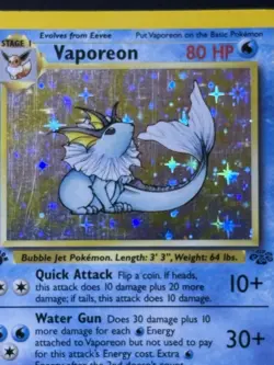 1995 Pokemon Vaporeon Holo First Edition 12/64 - Jungle Set Very Good Condition - Image 2