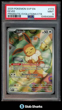 2023 POKEMON SV BLACK STAR PROMOS - SVP EN #173 EEVEE PSA 9 - Image 1