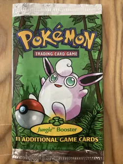 Empty Pokemon TCG Jungle Booster Pack EMPTY PACKAGE (Wigglytuff) - Image 1