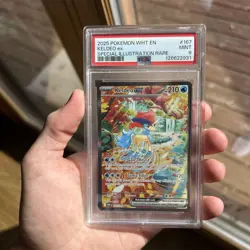 2025 POKEMON WHT EN-WHITE FLARE SPECIAL ILLUSTRATION RARE #167 KELDEO EX PSA 9 - Image 1