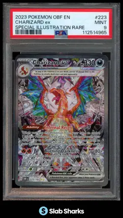 2023 POKEMON SCARLET & VIOLET OBSIDIAN FLAMES #223/197 CHARIZARD EX SIR PSA 9 - Image 1