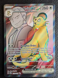 Team Rocket's Persian ex - 219/182 Destined Rivals (Pokemon) Full Art Ultra Rare - Image 1
