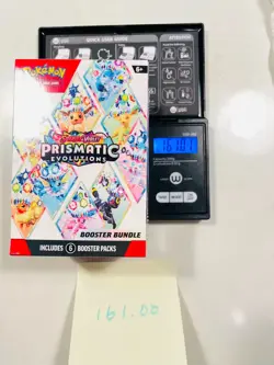 Pokemon TCG Prismatic Evolutions Booster Bundle Box 161 g HEAVY GOD UU 🔥 - Image 1