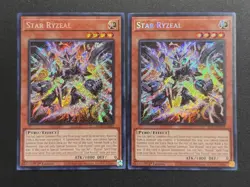 2025 YUGIOH ALIN 1ST ED SECRET RARE STAR RYZEAL X2 NM - Image 1