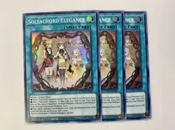 3x Yugioh! Solfachord Elegance ANGU-EN022 Super Rare 1st ed NM - Image 1