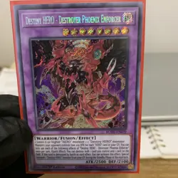 Yugioh DESTINY HERO DESTROYER PHOENIX ENFORCER BODE-EN039 SECRET RARE 1ST-ED - Image 1
