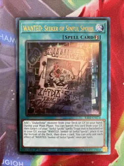 Yugioh Wanted Seeker Of Sinful Spoils RA03-EN074 Prismatic Ultimate Rare NM/M - Image 1