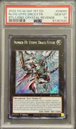 2022 PSA 10 YUGIOH BATTLES OF LEGEND SECRET RARE NUMBER F0 UTOPIC DRACO FUTURE - Image 1