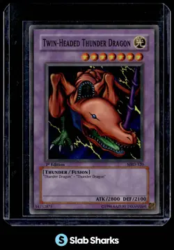 2002 YU-GI-OH! METAL RAIDERS 1ST EDITION #MRD-120 TWIN-HEADED THUNDER DRAGON - Image 1