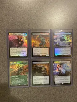 Mtg Magic Spider-Man Lot Of 6 Cards Pictured Rare Extended Art Foil - Image 1