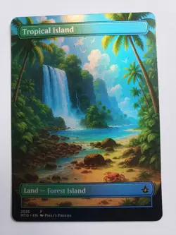 Tropical Island FOIL Original Dual Land Proxy Card Custom Art Design - Image 3