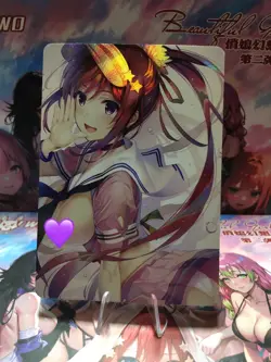 Ponytail Girl Waifu CCG Goddess Story Double Sided Anime Card Waifu Card Holo - Image 1