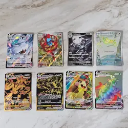 Lot of 8 Pokemon Full Art Illustration Rare and VMAX Cards NM-MP - Image 1