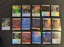 Magic: The Gathering Spider-Man- 16 Card Lot- Land And Token Foils - Image 1