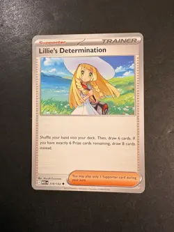Lillie’s Determination 119/132 Mega Evolution Non Holo NM Card Pokemon Trainer - Image 1