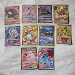 Lot of 10 Holofoil Full Art EX Pokemon Cards - Image 1