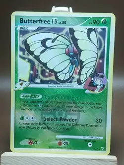 MP Butterfree FB - 17/147 SP - Crosshatch Holo Rare League Promo Pokemon Card - Image 1