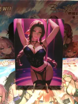 Aerith Final Fantasy Waifu Card Goddess Story CCG Anime Waifu Double Sided - Image 1