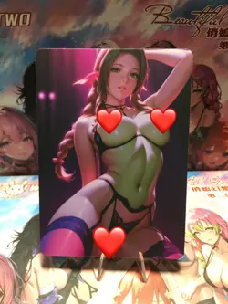 Aerith Final Fantasy Waifu Card Goddess Story CCG Anime Waifu Double Sided - Image 2