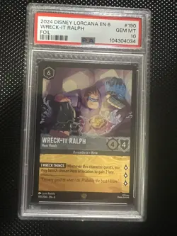 Lorcana Graded Cards - Wreck-It Ralph #190 & Hydra #108 - PSA 10! - Image 1