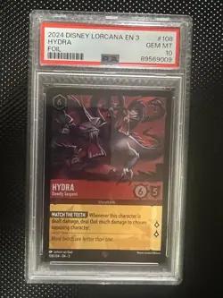 Lorcana Graded Cards - Wreck-It Ralph #190 & Hydra #108 - PSA 10! - Image 2