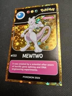 2024 POKEMON POKEDEX BLACK Card #150 Mewtwo Peru Edition US Seller - Image 1