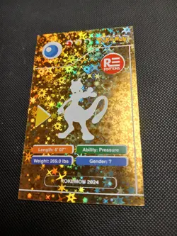 2024 POKEMON POKEDEX BLACK Card #150 Mewtwo Peru Edition US Seller - Image 2