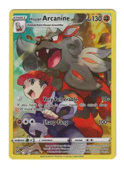 Hisuian Arcanine TG08/TG30 Lost Origin Trainer Full Art Holo - NM Pokemon Card - Image 1