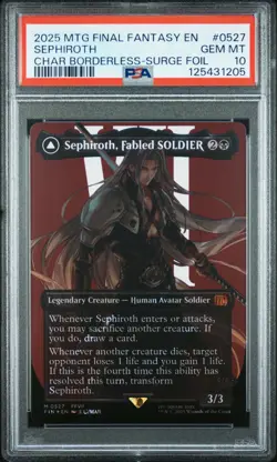 2025 MTG FF SURGE SEPHIROTH, FABLED SOLDIER/SEPHIROTH, ONE-WINGED ANGEL PSA 10 - Image 1