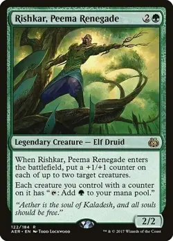 MTG Rishkar, Peema Renegade Aether Revolt R 122/184 (LIGHTLY PLAYED) - Image 1