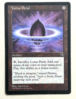 Lotus Petal Tempest MTG Regular Lightly Played (LP) Magic the Gathering (4) - Image 1