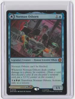 NORMAN OSBORN / GREEN GOBLIN MTG Spider-man (Foil) Mythic Card - Image 2