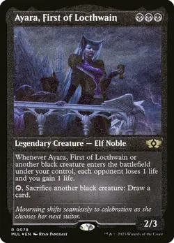 1 x Ayara, First of Locthwain - Foil Etched - March of the Machine: Multiverse L - Image 1