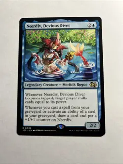 Neerdiv, Devious Diver (Anime) - Foundations Jumpstart MTG Plus Bonus Card!!! - Image 1