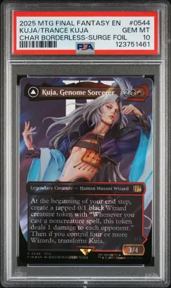 2025 MTG FF SURGE FOIL KUJA, GENOME SORCERER/TRANCE KUJA, FATE DEFIED PSA 10 - Image 1