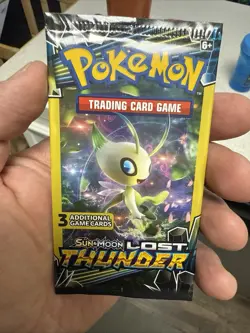 🔥2018 POKEMON SUN AND MOON LOST THUNDER. Unweighted 3 CARD PACK 🔥1 pack - Image 1
