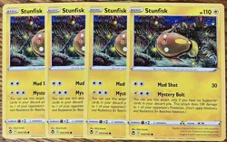 x4 Stunfisk 55/195 - Silver Tempest - Common - Read Desc. - Image 1