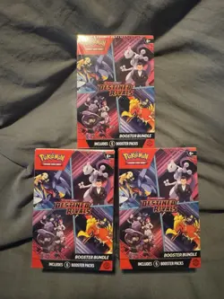 LOT OF 3! Pokemon TCG: Destined Rivals Booster Bundle - SEALED - Image 1