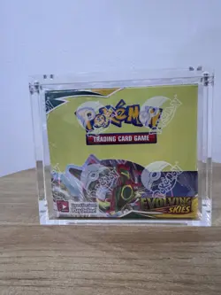Pokemon Evolving Skies Booster Box Sword & Shield FACTORY SEALED in acrylic case - Image 1